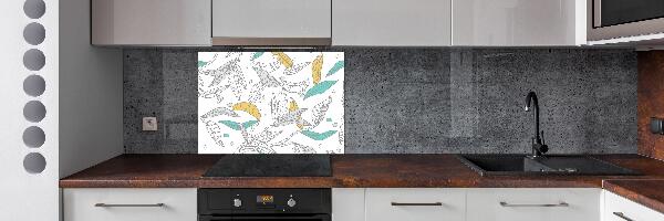 Spatscherm keuken Kleurrijke bladeren