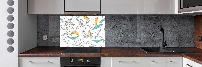Spatscherm keuken Kleurrijke bladeren