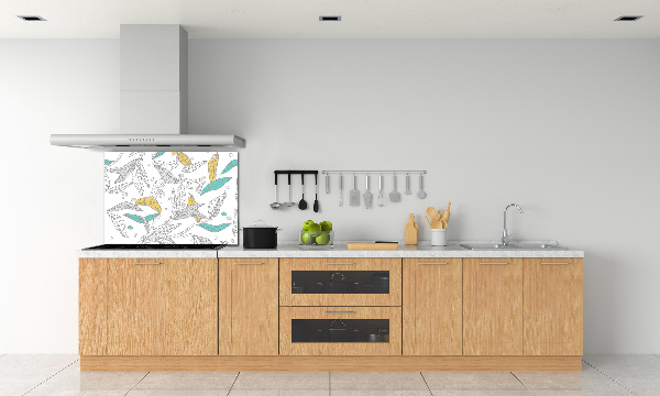 Spatscherm keuken Kleurrijke bladeren