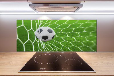 Keuken achterwand De bal ligt in het doel.