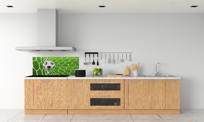 Keuken achterwand De bal ligt in het doel.