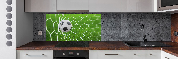 Keuken achterwand De bal ligt in het doel.