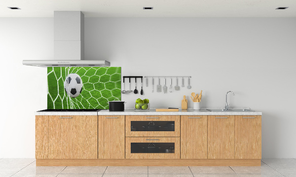 Keuken achterwand De bal ligt in het doel.
