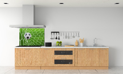 Keuken achterwand De bal ligt in het doel.