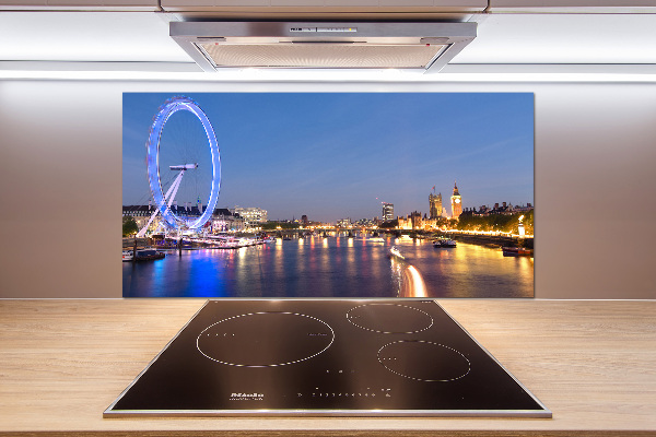 Glazen achterwand keuken London Eye Londen