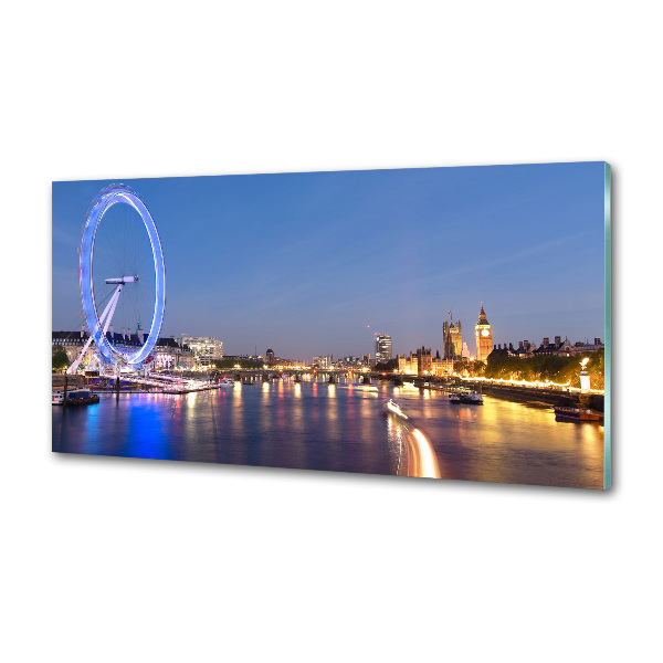 Glazen achterwand keuken London Eye Londen