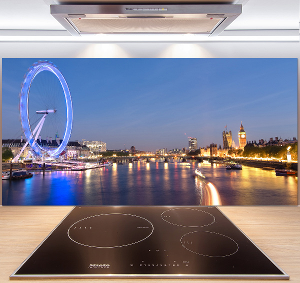 Glazen achterwand keuken London Eye Londen