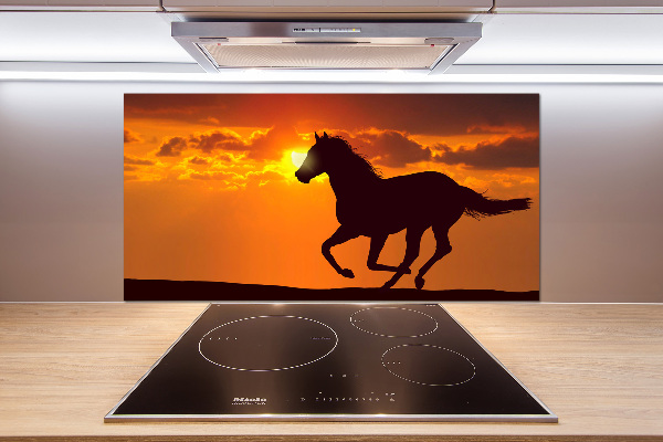 Spatplaat keuken Paardenzonsondergang