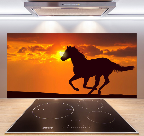 Spatplaat keuken Paardenzonsondergang