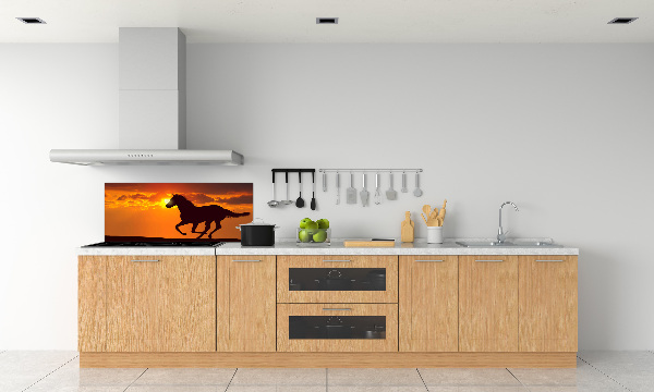 Spatplaat keuken Paardenzonsondergang
