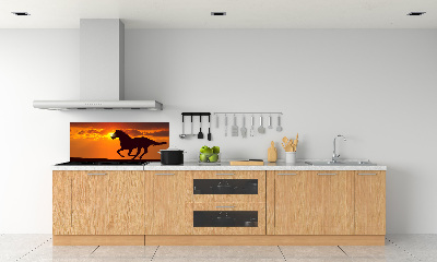 Spatplaat keuken Paardenzonsondergang