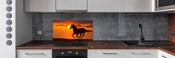 Spatplaat keuken Paardenzonsondergang