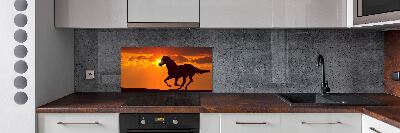 Spatplaat keuken Paardenzonsondergang