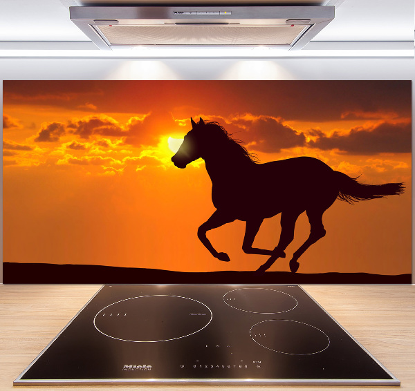 Spatplaat keuken Paardenzonsondergang
