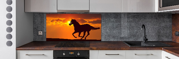 Panel do kuchni Koń zachód słońca