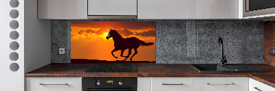 Spatplaat keuken Paardenzonsondergang