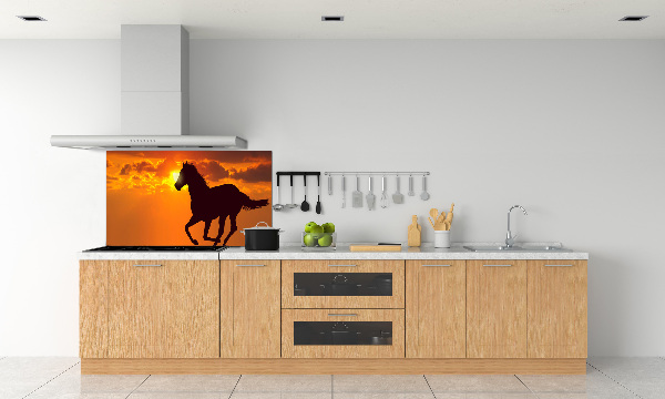 Spatplaat keuken Paardenzonsondergang