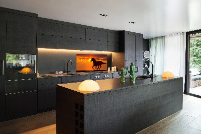 Spatplaat keuken Paardenzonsondergang