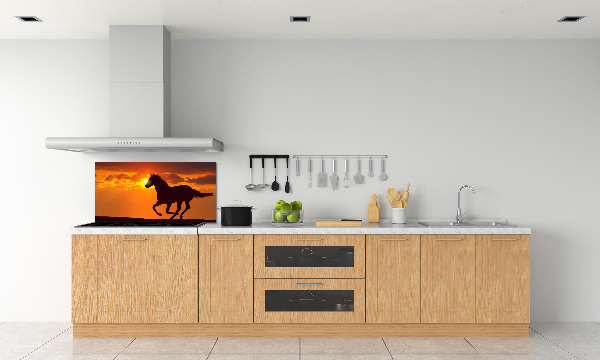 Spatplaat keuken Paardenzonsondergang