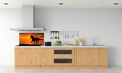 Spatplaat keuken Paardenzonsondergang