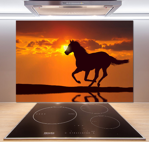 Spatplaat keuken Paardenzonsondergang