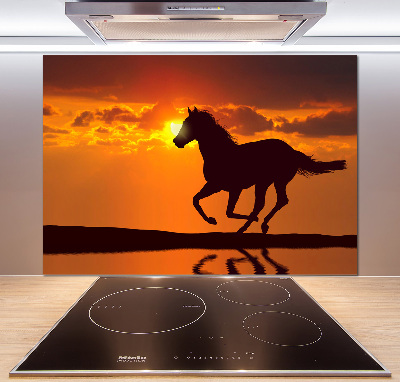 Spatplaat keuken Paardenzonsondergang