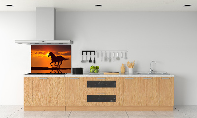 Spatplaat keuken Paardenzonsondergang
