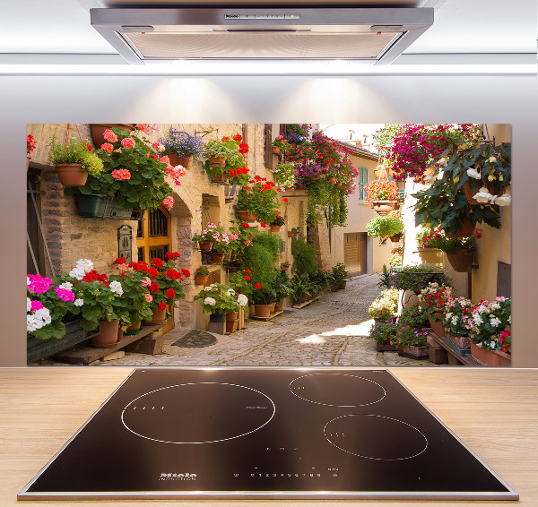 Achterwand keuken Een charmante straat