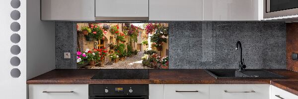 Achterwand keuken Een charmante straat