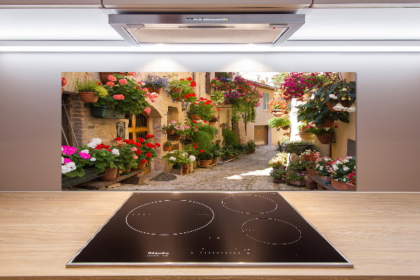 Achterwand keuken Een charmante straat