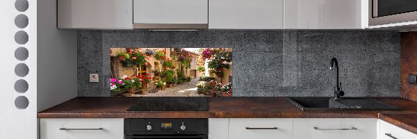 Achterwand keuken Een charmante straat