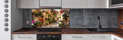 Achterwand keuken Een charmante straat