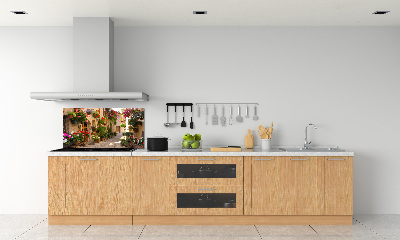 Achterwand keuken Een charmante straat