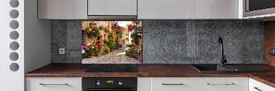 Achterwand keuken Een charmante straat