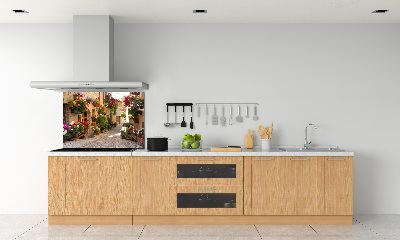 Achterwand keuken Een charmante straat