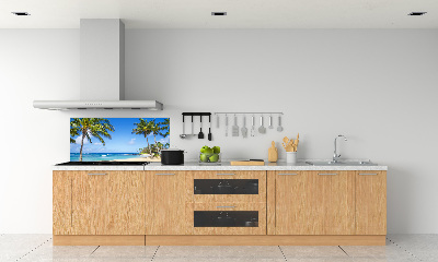 Glazen achterwand keuken Tropisch strand