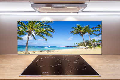 Glazen achterwand keuken Tropisch strand