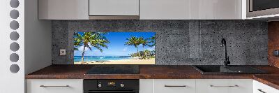 Glazen achterwand keuken Tropisch strand