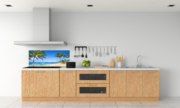 Glazen achterwand keuken Tropisch strand