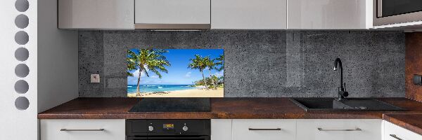 Glazen achterwand keuken Tropisch strand