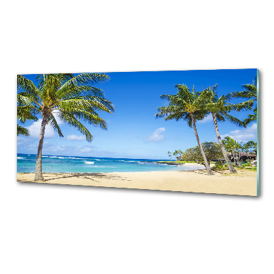 Glazen achterwand keuken Tropisch strand