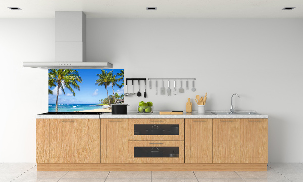 Glazen achterwand keuken Tropisch strand