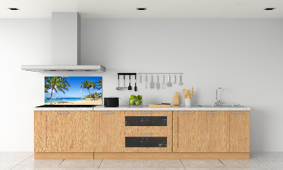 Glazen achterwand keuken Tropisch strand
