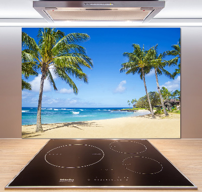 Glazen achterwand keuken Tropisch strand