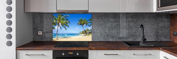 Glazen achterwand keuken Tropisch strand