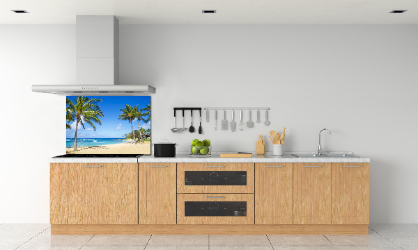 Glazen achterwand keuken Tropisch strand