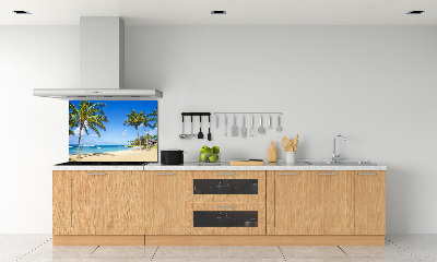 Glazen achterwand keuken Tropisch strand