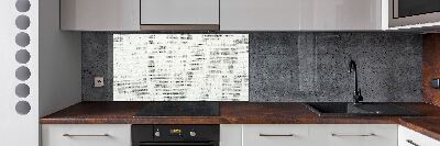 Spatplaat keuken Wit linnen canvas
