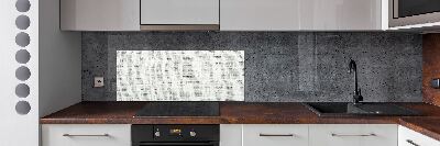 Spatplaat keuken Wit linnen canvas