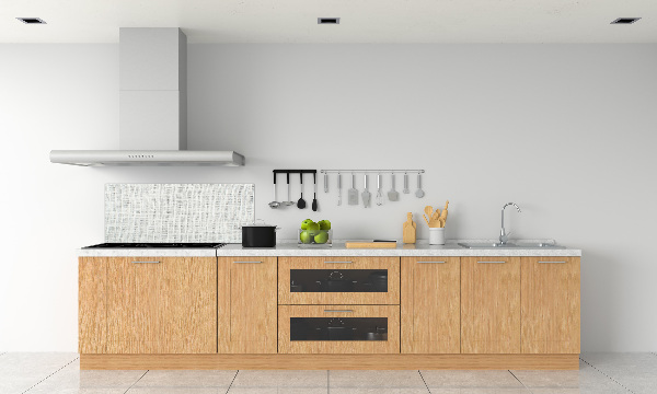 Spatplaat keuken Wit linnen canvas